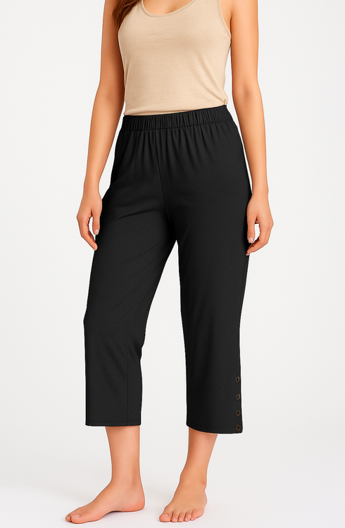 شلوارک بغل دکمه رنگ مشکی